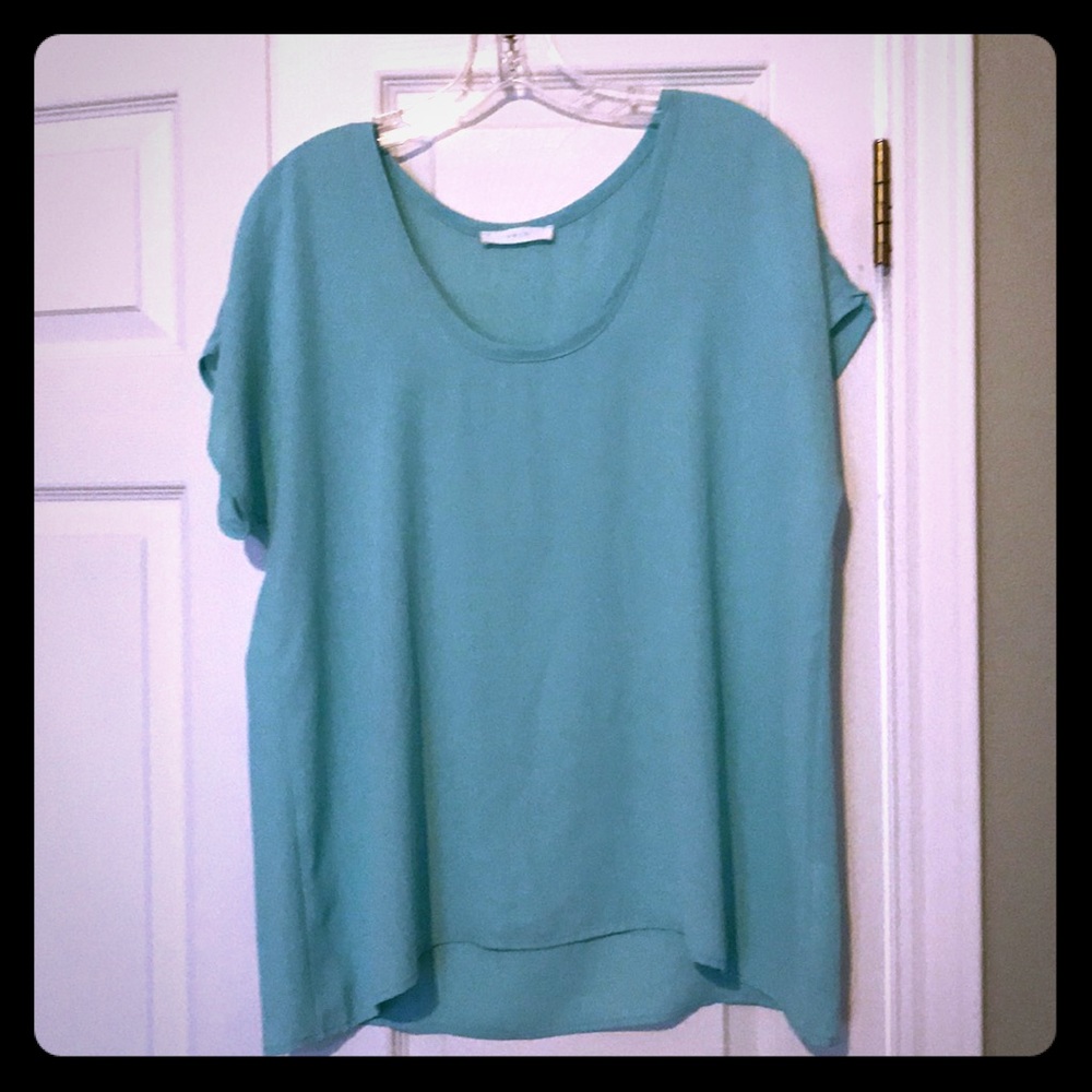 Seafoam green LUSH blouse